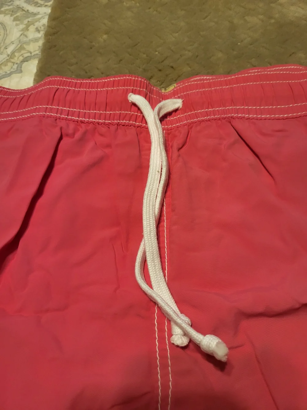 NWOT Hollister Pink Men's Swim Shorts with Drawstring